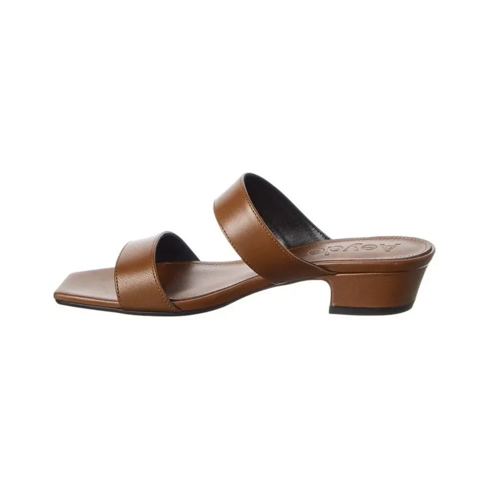 Aeyde Kemi Leather Sandal, Brown